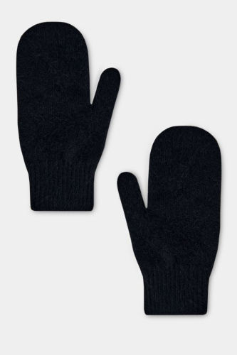 Вязаные варежки с шерстью и ангорой