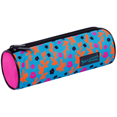 Пенал-тубус 2 отделения Berlingo "Blue pattern" 210*70 мм, полиэстер