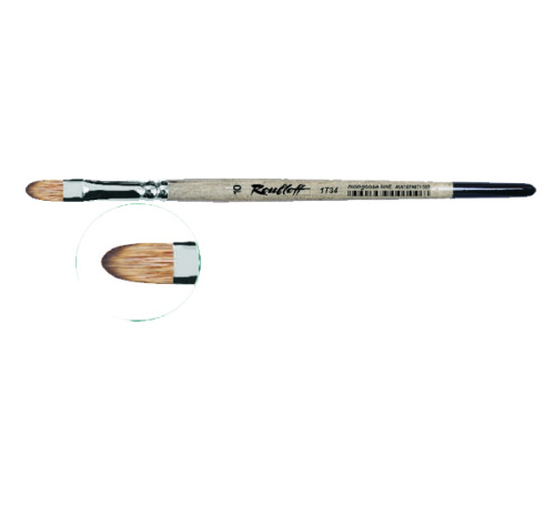 Кисть синтетика мангуст имитация №14 овальная Roubloff "1Т34" короткая ручка