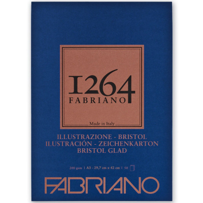 Альбом-склейка для графики Fabriano "1264 BRISTOL" 29,7х42 см 50 л 200 г