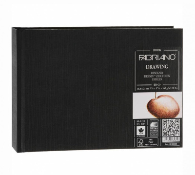 Блокнот для зарисовок Fabriano "Drawingbook" ландшафт 14,8х21 см 60 л 160 г мелкозернистая