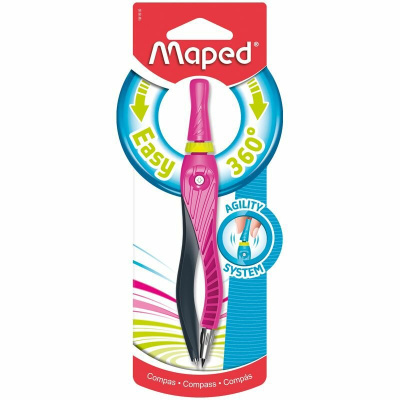 Циркуль пластиковый с грифелем Maped "Kid'z" (с безопасной иглой)