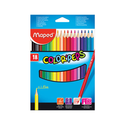 Набор карандашей цветных Maped "Color Peps" 18 цв в картоне