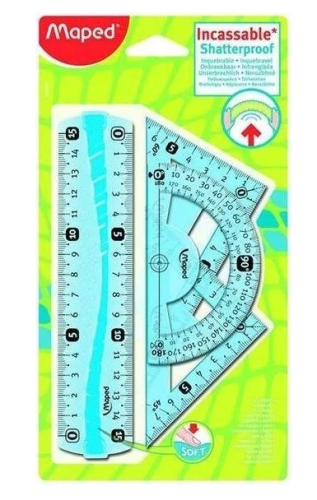Набор неломающихся чертежных инструментов Maped "Flex мини" 4 предмета