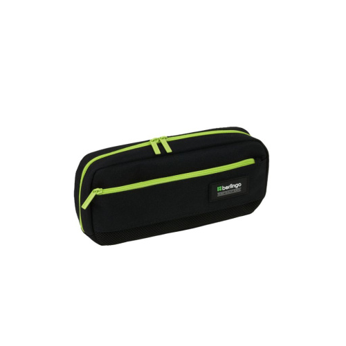 Пенал мягкий 1 отделение, 1 карман Berlingo "Black and yellow" 215*95*44 мм, полиэстер, внутр. орган