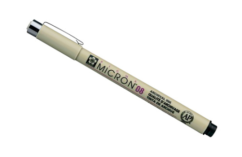 Линер Sakura "PIGMA MICRON 08" 0,50 мм, черный