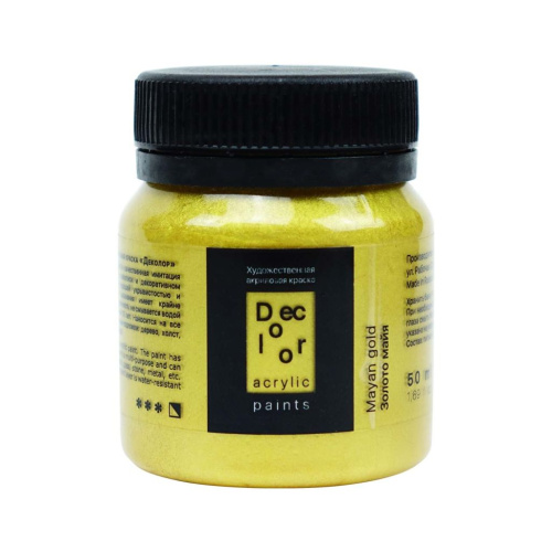 Акрил ТАИР "Деколор" 50 мл, Золото Майя