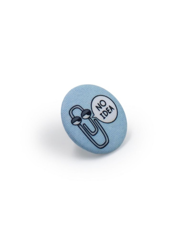 Значок закатной "No idea"