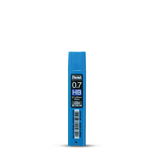 Набор грифелей для механического карандаша Pentel "Ain Stein" 12 шт 0,7 мм, HB