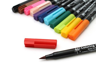 Брашпен акварельный "KOI", разные цвета