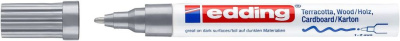 Маркер декоративный Edding "4040" 1-2 мм с круглым наконечником, серебро