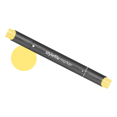 Маркер двухсторонний на спиртовой основе Stylefile №156 желтый пастельный