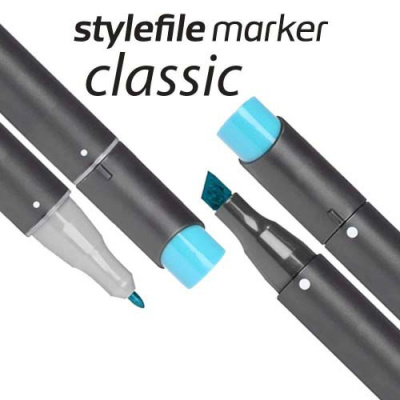 Маркер двухсторонний на спиртовой основе Stylefile поштучно