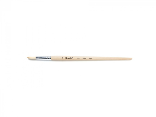 Кисть щетина №10 круглая Roubloff "1612" длинная ручка п/лак