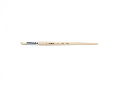 Кисть щетина №10 круглая Roubloff "1612" длинная ручка п/лак