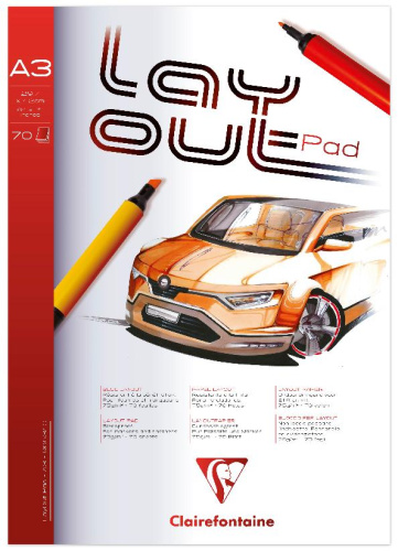 Блокнот-склейка для эскизов Clairefontaine "Layout pad"