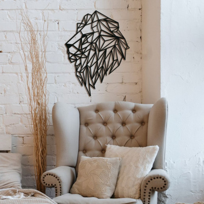 Геометрический ЛЕВ Размер 60х44 см, цвет черный