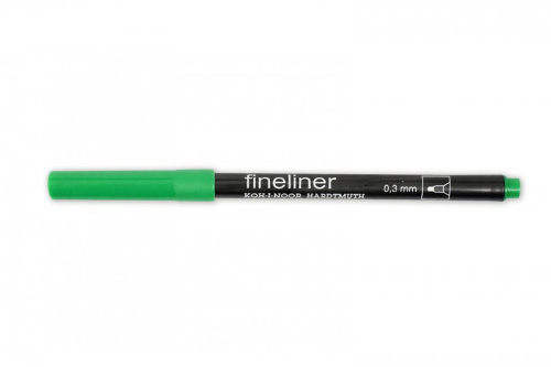 Линер Koh-I-Noor "Fineliner" 0,3 мм, зеленый