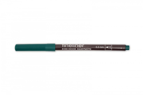 Линер Koh-I-Noor "Fineliner" 0,3 мм, кобальт зеленый