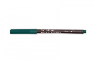 Линер Koh-I-Noor "Fineliner" 0,3 мм, кобальт зеленый
