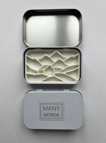 Палетка для красок "Гренландия" 9х6 см, цвет белый, пластик белый