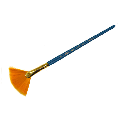 Кисть синтетика №8 веерная Гамма "Галерея" короткая ручка