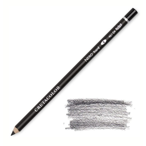 Карандаш водостойкий на масляной основе Cretacolor"Неро" твердость 4, твердый