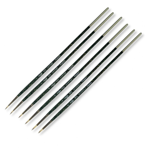 Кисть синтетика №6 круглая Гамма "Модерн" длинная ручка