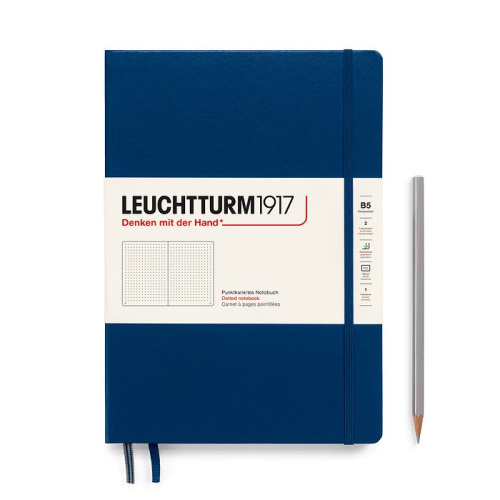 Блокнот в точку Leuchtturm1917 Composition B5 109 л, твердая обложка Синий Неви