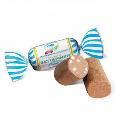 Конфеты Батончики молочно-ореховые, Воронежская кондитерская фабрика