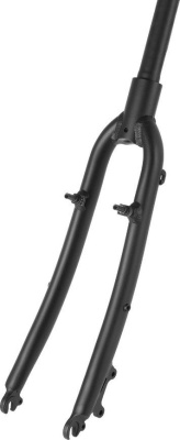 Жесткая алюминиевая вилка ACME 28-29&quot; (черный матовый эксцентрик 9 мм шток 1 1/8&quot; (28.6 мм) для ободных и дисковых тормозов)