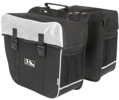 Велосумка-штаны на багажник ACME M-Wave Amsterdam Double (черный / белый 30 литров)