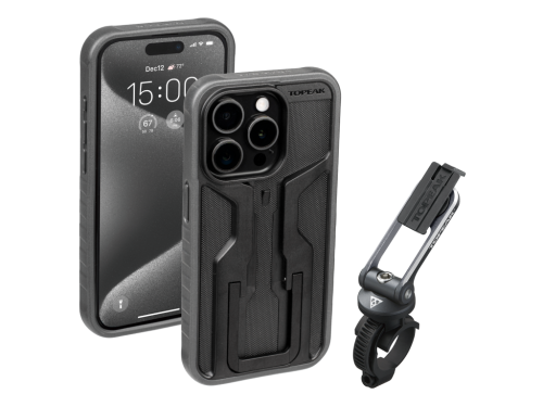 Чехол и кронштейн для мобильного телефона Topeak RideCase для iPhone 15 Pro (черный)