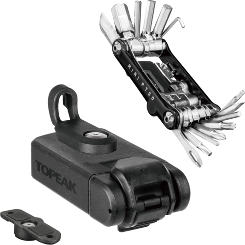 Компактный набор инструментов Topeak NINJA MASTER+ TOOLBOX PT30 TNJA-T30 (черный / серебристый)