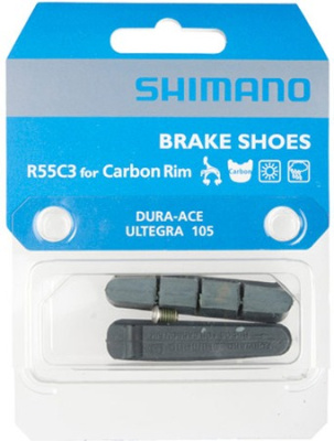 Тормозные вкладыши Shimano R55C3 для карбоновых ободов (черный комплект 1 пара)