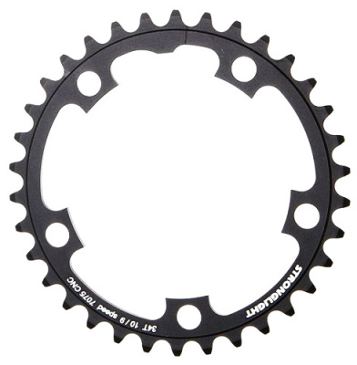 Звезда системы Stronglight Type S 7075-T6 для стандартных двойных шоссейных систем 9/10 (черный 36 BCD 110 мм)