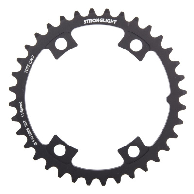 Звезда системы Stronglight для Shimano 105 5800 2/11 7075-T6 (черный 39 BCD 110 ассиметричный (тип ABS))