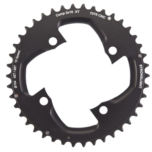 Звезда системы Stronglight для систем Shimano XT FC M785 7075-T6 CT? 2x10 (черный 26 (39) BCD 64 мм)