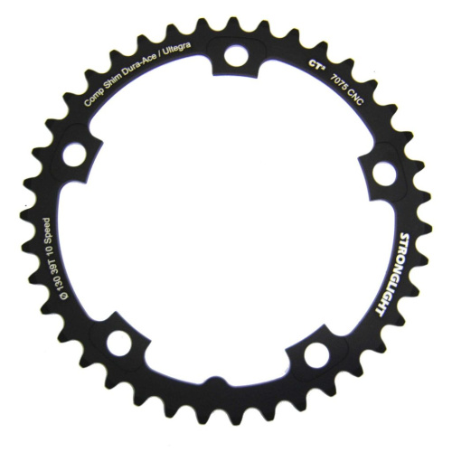 Звезда системы Stronglight для Shimano DURA ACE FC-7900 / ULTEGRA 6700 & Di2 7075-T6 CT? (черный 39 BCD 110 мм)