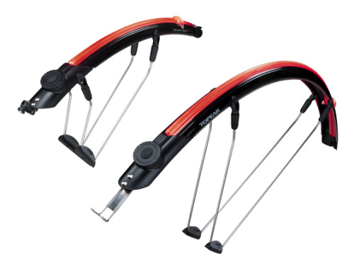 Набор полнопрофильных крыльев с подсветкой Topeak DeFender iGlow X TIG-DF02 (черный / красный)