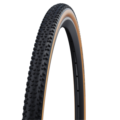 Велопокрышка Schwalbe X-One All Round 28&quot; (черный / бежевый 700x33C кевларовый)