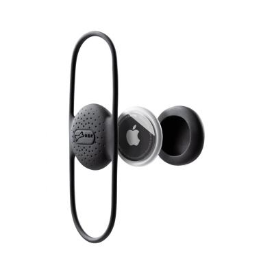 Держатель для смарт трекера Bone AirTag Bike Strap с креплением под седло за релинги (черный)