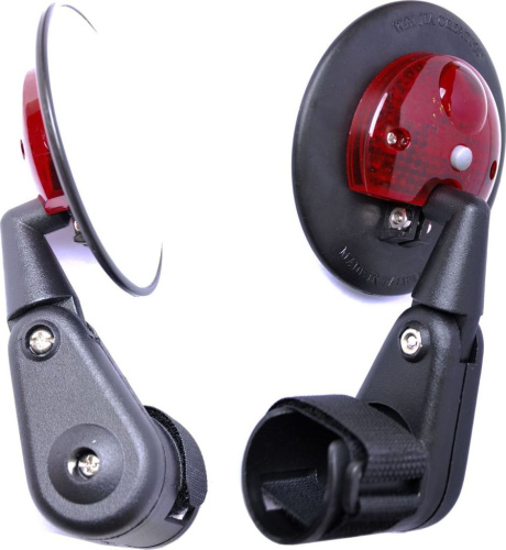 Зеркало панорамное круглое ACME со встроенным маячком (черный)