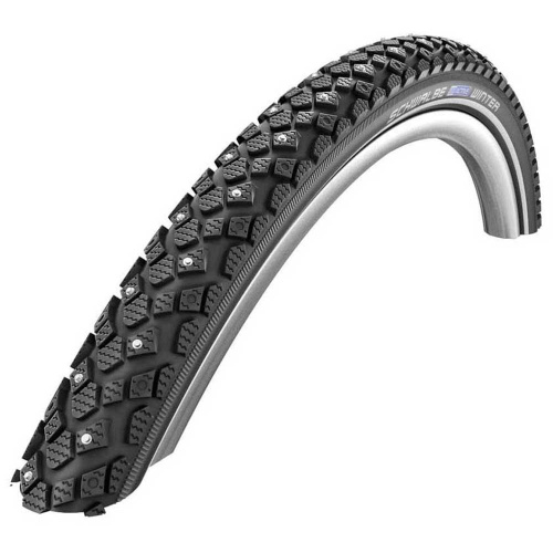 Велопокрышка шипованная Schwalbe Marathon Winter 28&quot; (светоотражающая полоса 700x40c (42-622) стальной)