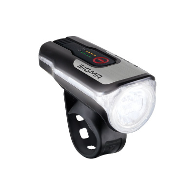 Фара для велосипеда передняя Sigma Aura с индикатором USB (белый 80 люмен)