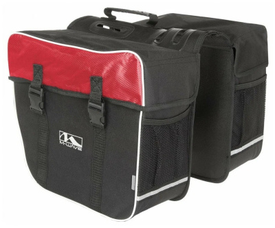 Велосумка-штаны на багажник ACME M-Wave Amsterdam Double (черный / красный 30 литров)