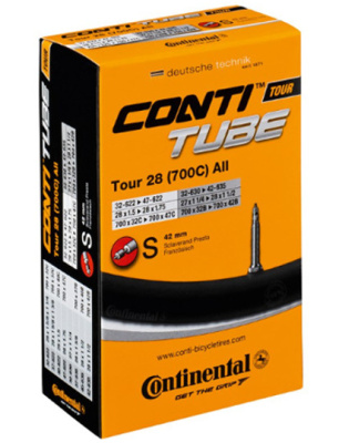 Камера Continental City/Trekking 28" (гибриды и городские велосипеды) (стандартная толщина 700x32-47С ниппель 42 мм (спорт))