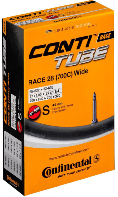 Камера Continental Race 28&quot; (шоссе) (облегченная (толщина стенки 0,73 мм) 700x18-25C ниппель 80 мм (спорт))