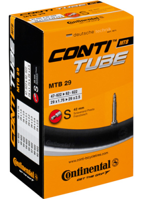 Камера Continental MTB 29&quot; (стандартная толщина 28-29x1.75-2.5&quot; (47/62-622) ниппель 60 мм (спорт))
