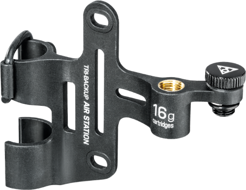 Держатель Topeak Tri-BackUp для головки CO2, картриджей, компактного насоса TBU-AST (черный)
